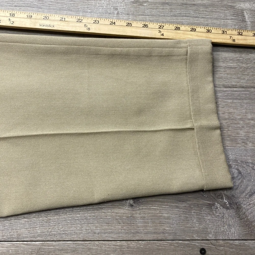 Dockers Khakis Pants Mens 34x32 Tan Pleated Relaxed Premium Casual Business
